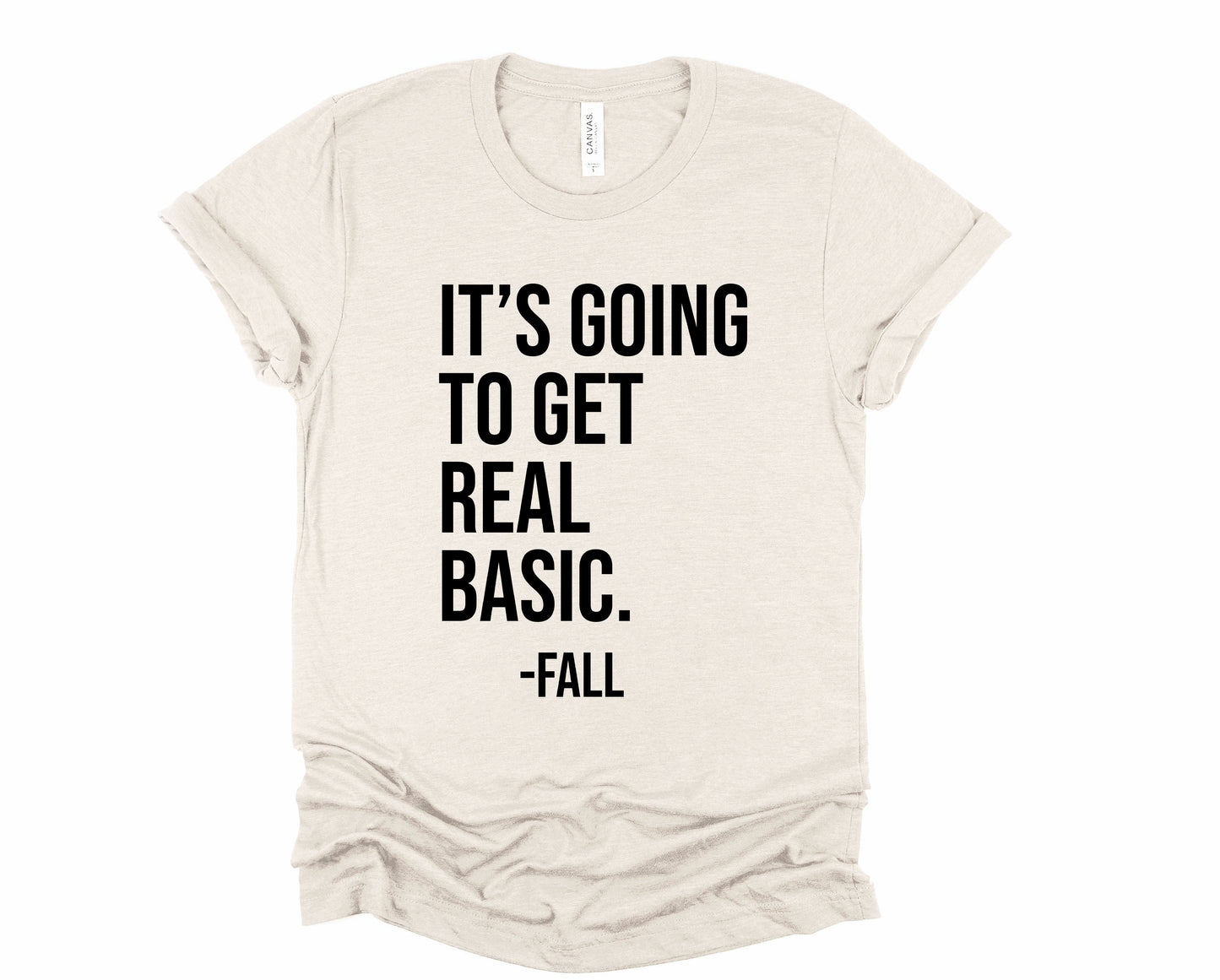 Wholesale Basic Graphic Tee - Heather Sand