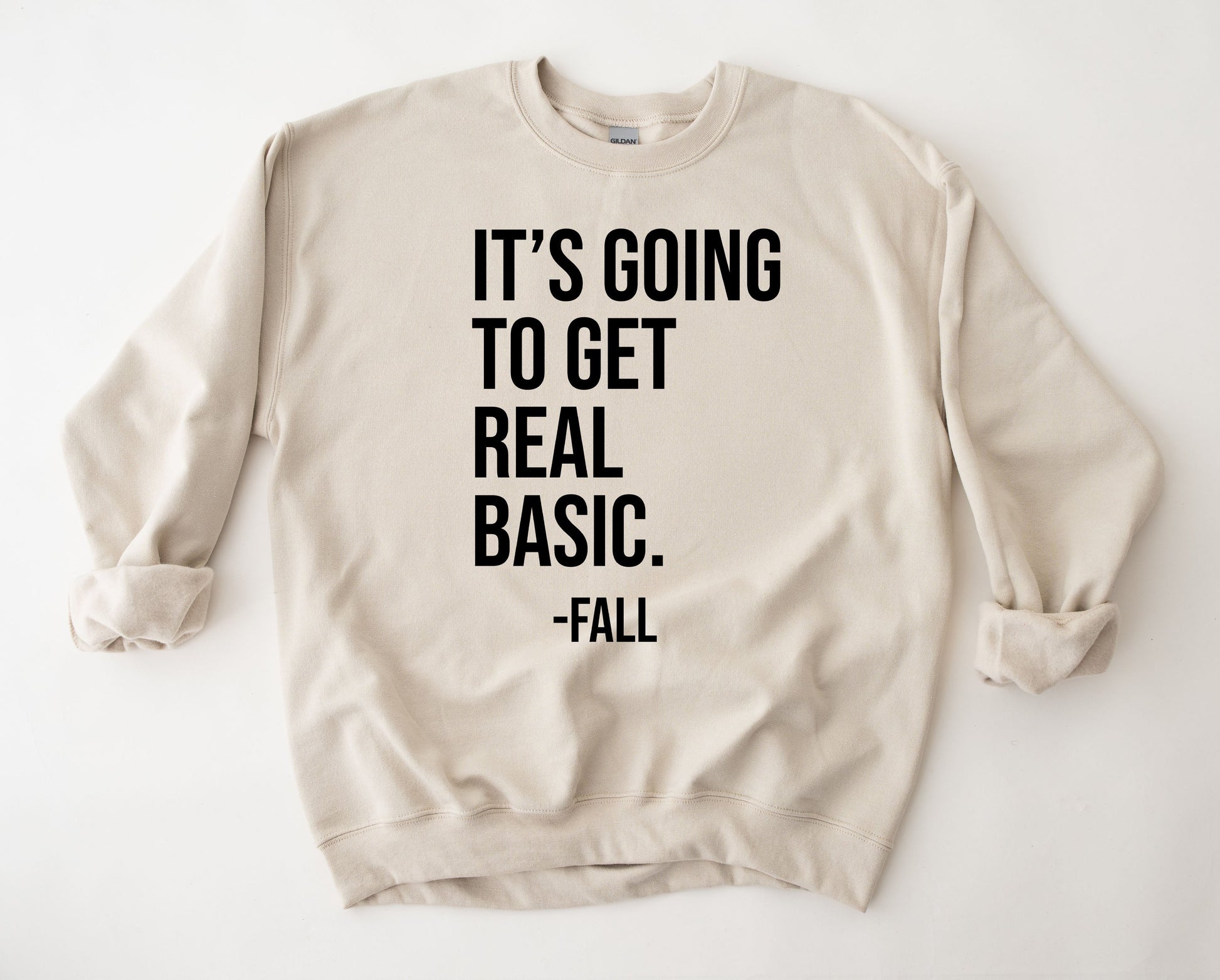 Wholesale Basic Graphic Tee - Sand Sweatshirt