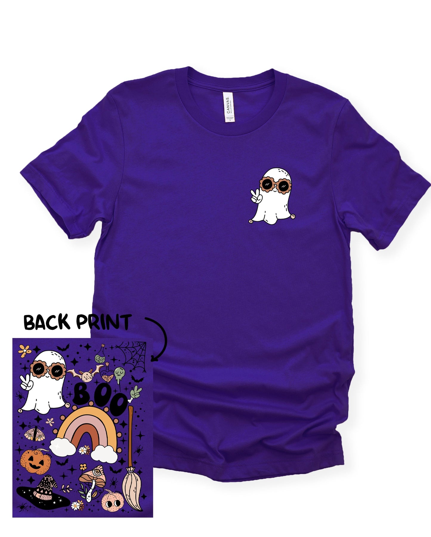 Wholesale Boho Halloween Graphic Tee - Burnt Orange