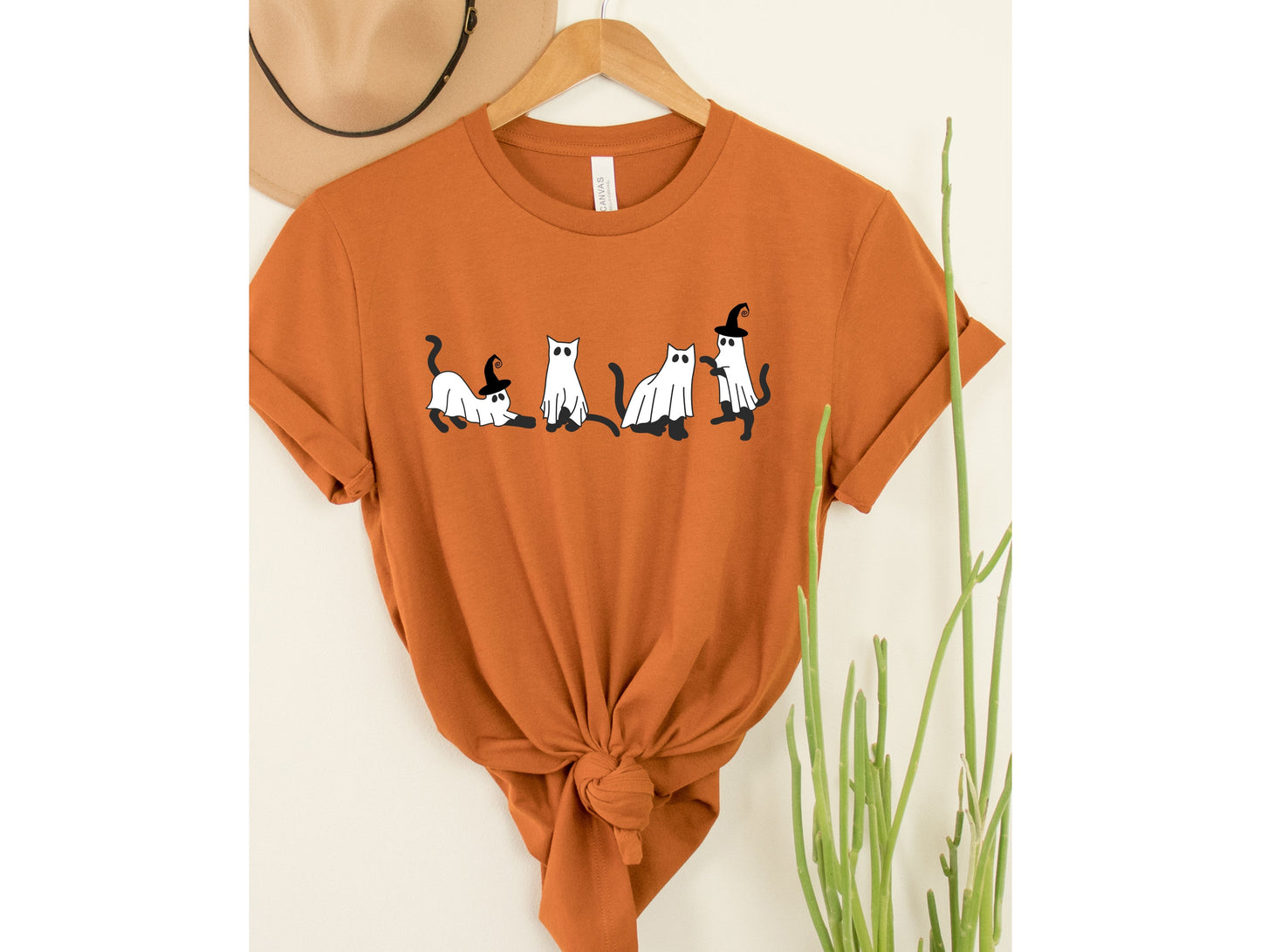 Wholesale Cat Halloween Graphic Tee - Purple Tee