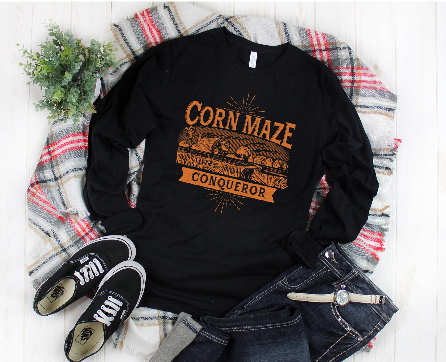 Wholesale Corn Maze Conqueror Graphic Tee - Tan Teee