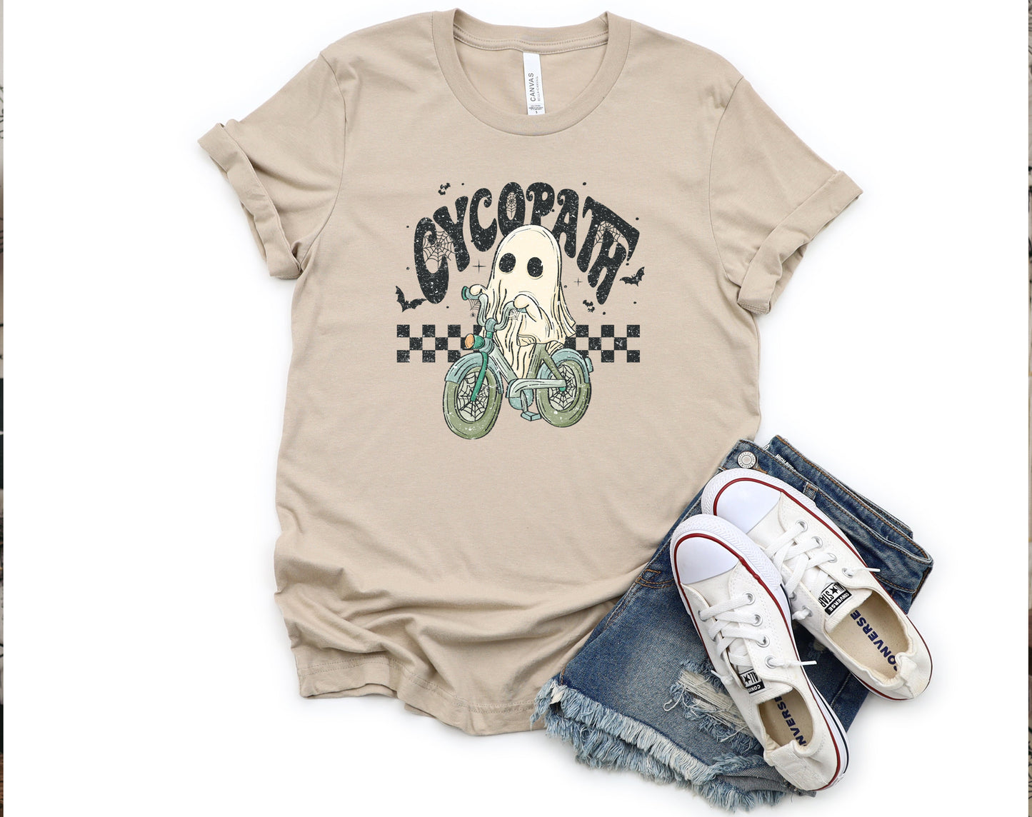 Wholesale Cycopath Graphic Tee - Tan