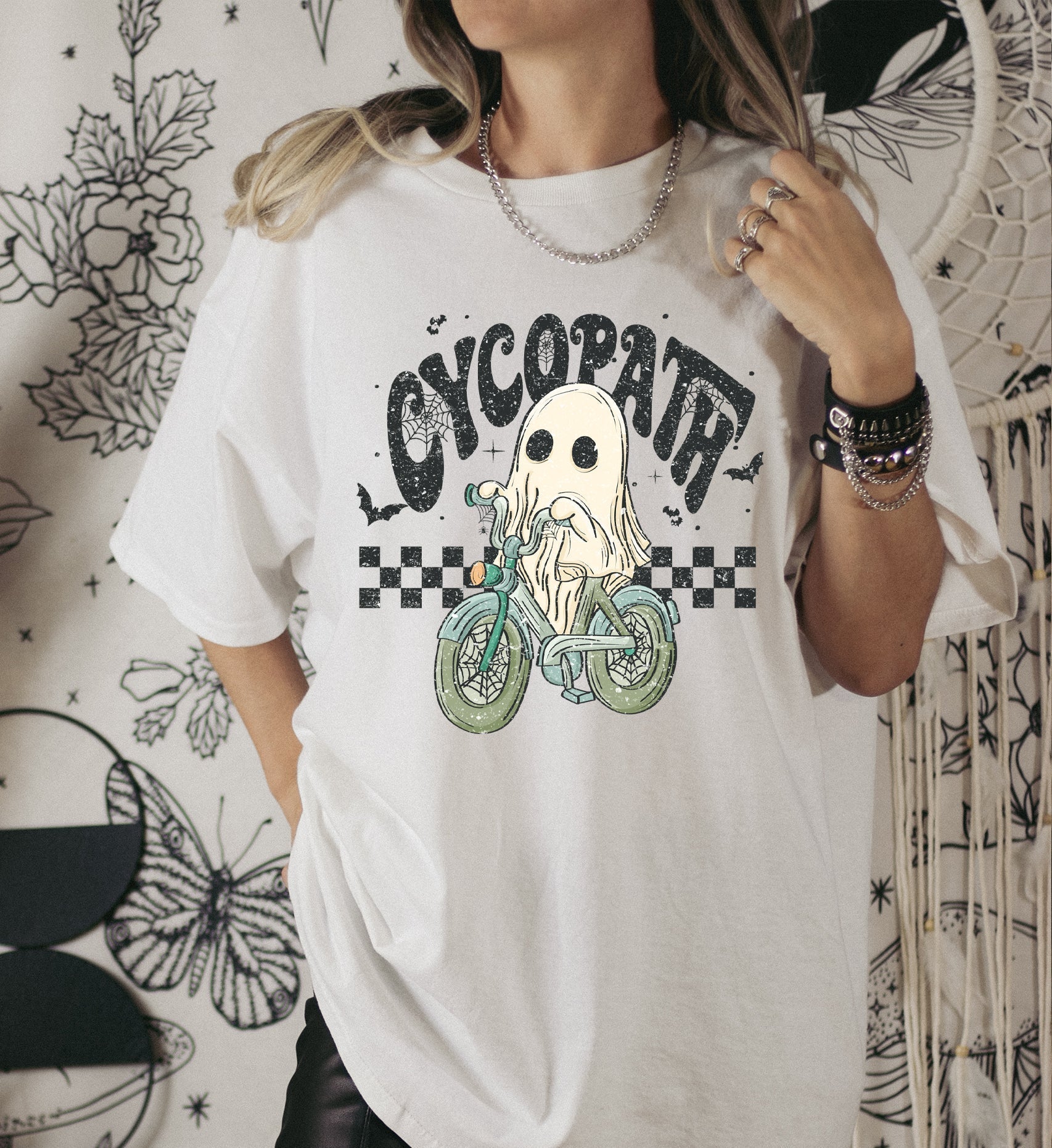 Wholesale Cycopath Graphic Tee - White