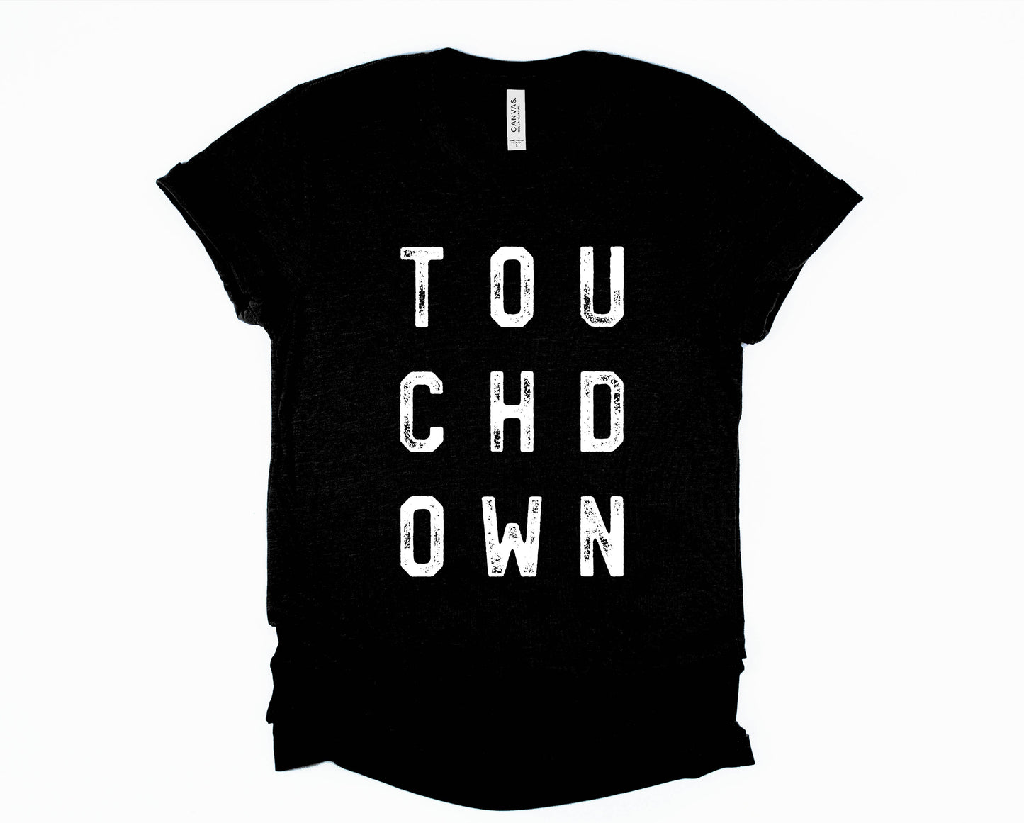 Wholesale Distressed touchdown Graphic Tee - Black Sweatshirt