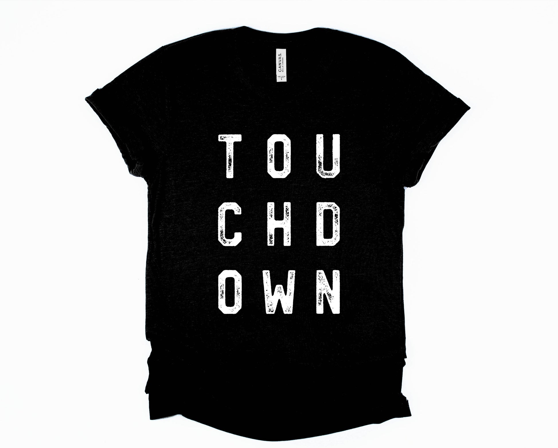 Wholesale Distressed touchdown Graphic Tee - Black Sweatshirt