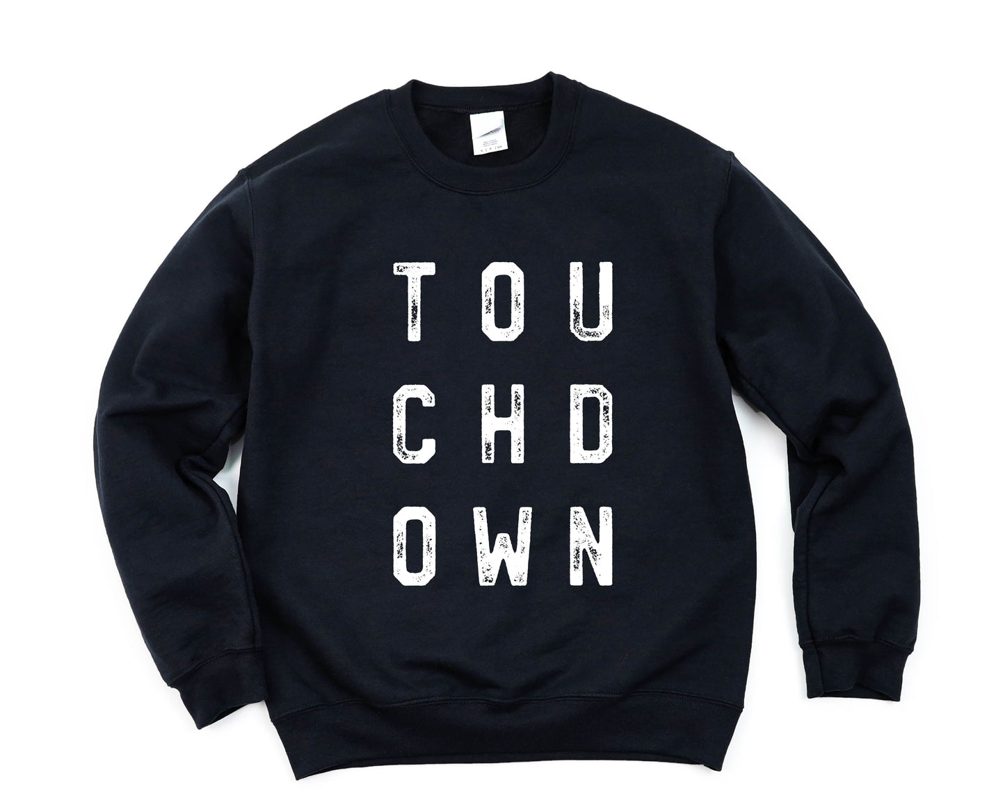 Wholesale Distressed touchdown Graphic Tee - Black