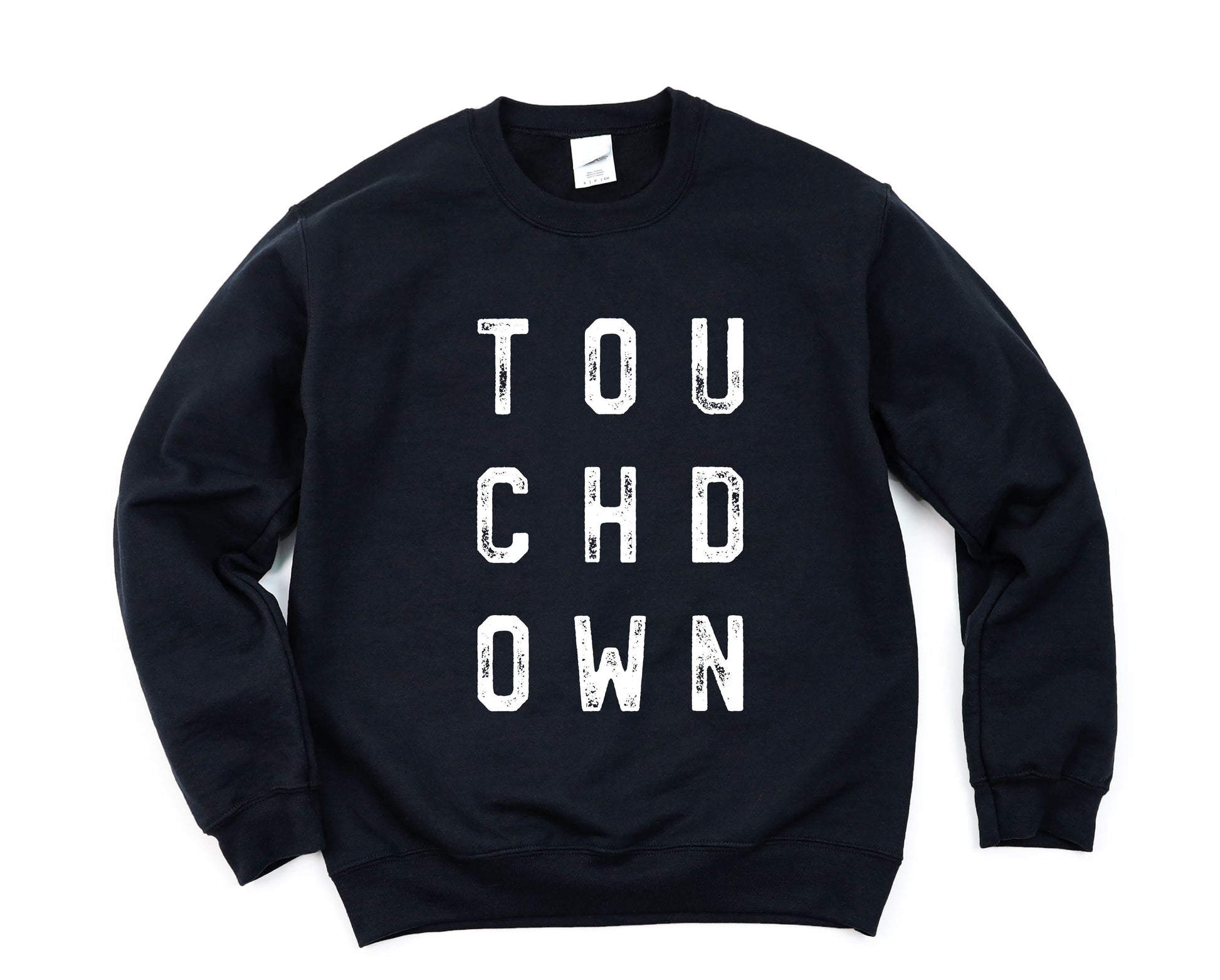 Wholesale Distressed touchdown Graphic Tee - Black
