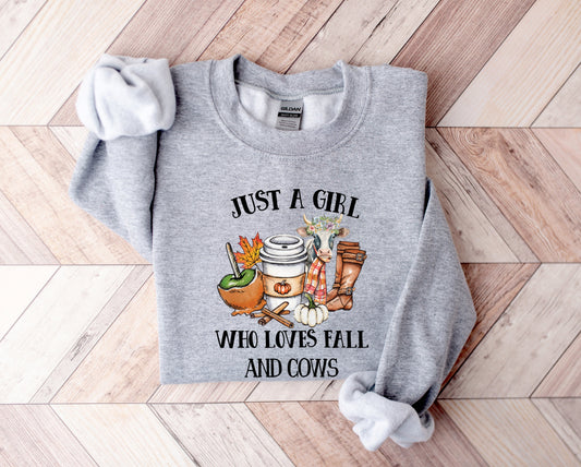 Wholesale Fall & Cows - Grey Sweatshirt