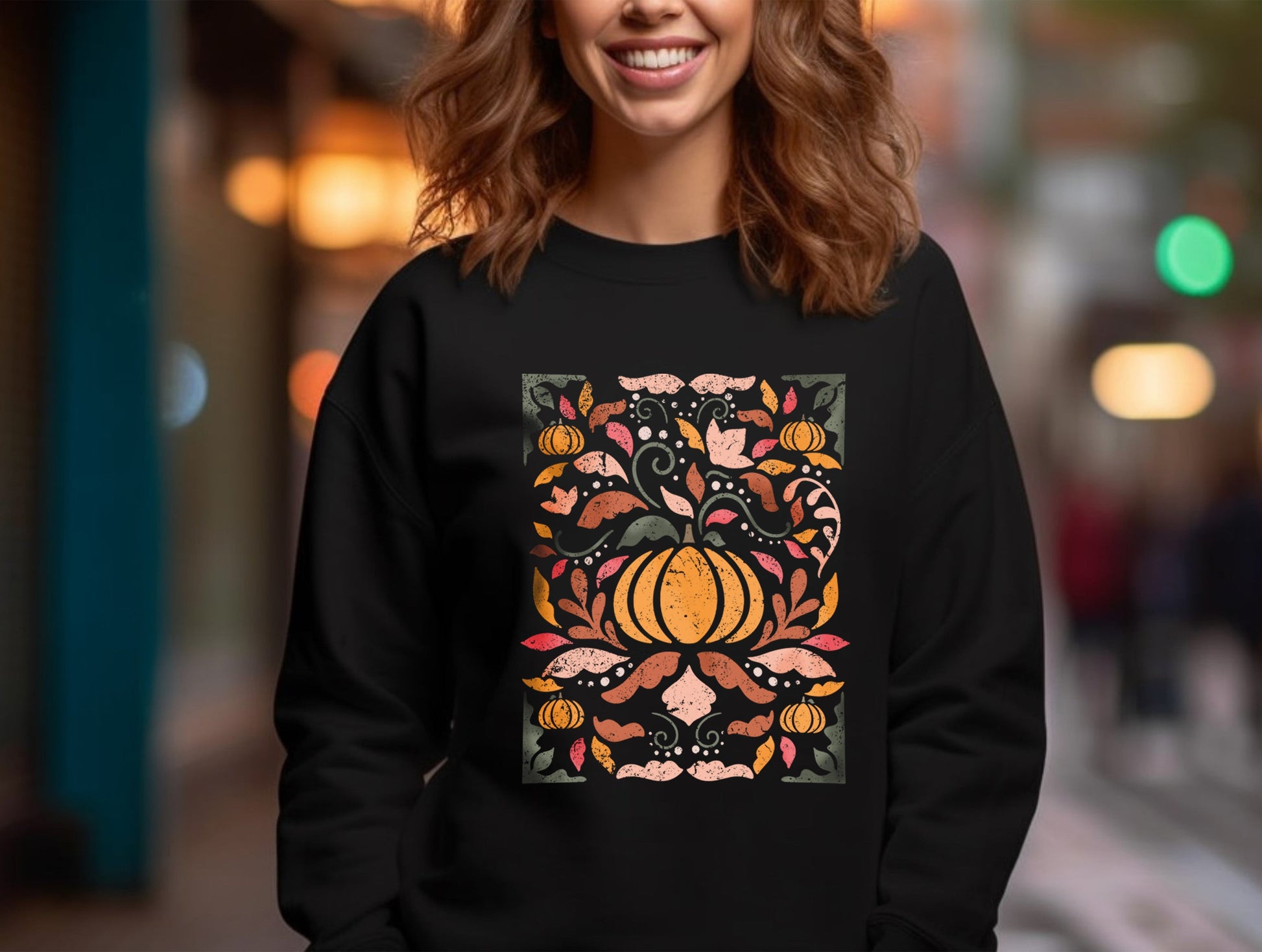 Wholesale Fall Floral - Black Tee