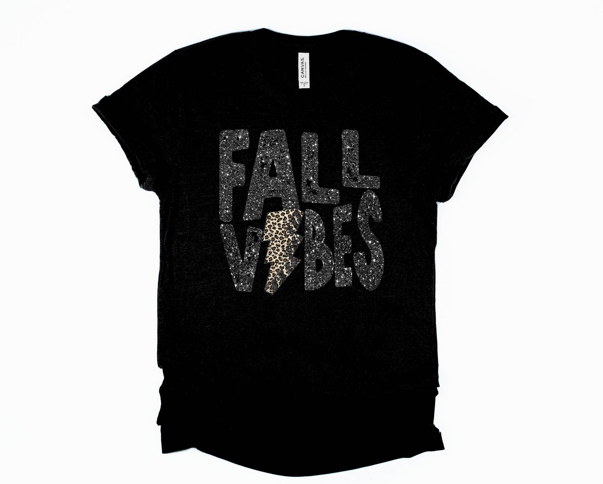 Wholesale Fall Glitter Vibes Graphic Tee - Sand