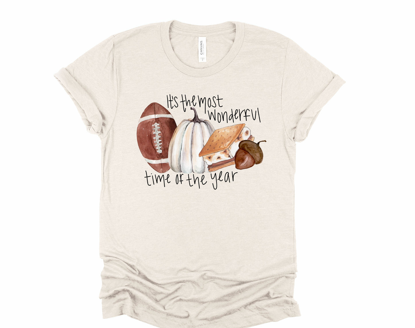 Wholesale Fall It's the Most Wonderful Time of the Year Graphic Tee - Autumn/Orange