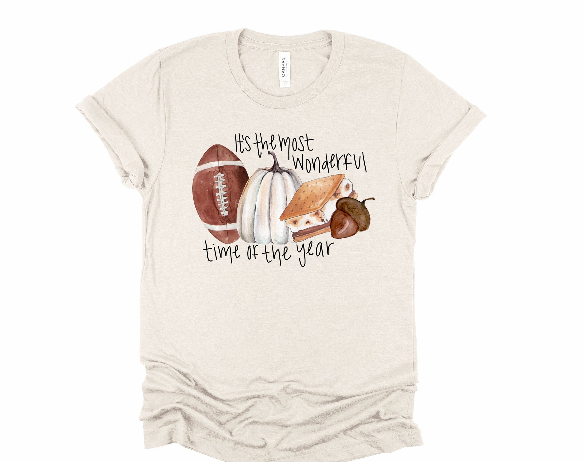 Wholesale Fall It's the Most Wonderful Time of the Year Graphic Tee - Autumn/Orange