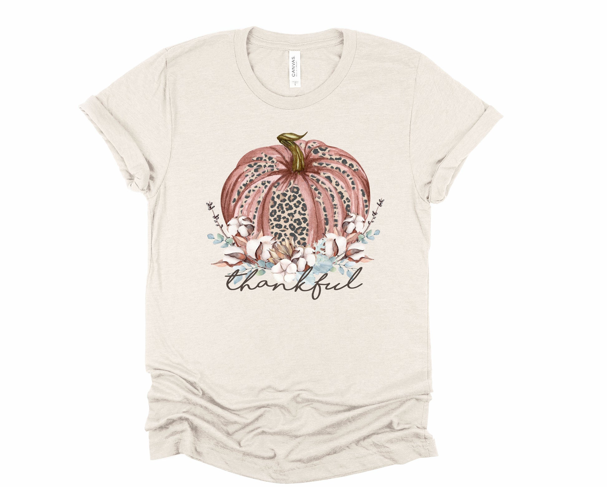 Wholesale Fall Thanksgiving Graphic Tee - Heather Sand