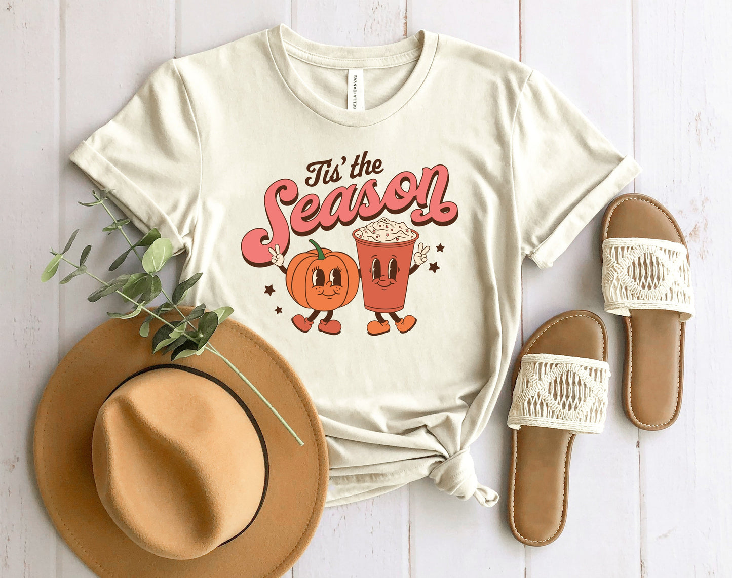 Wholesale Fall Tis the Season Graphic Tee - Heathered Grey