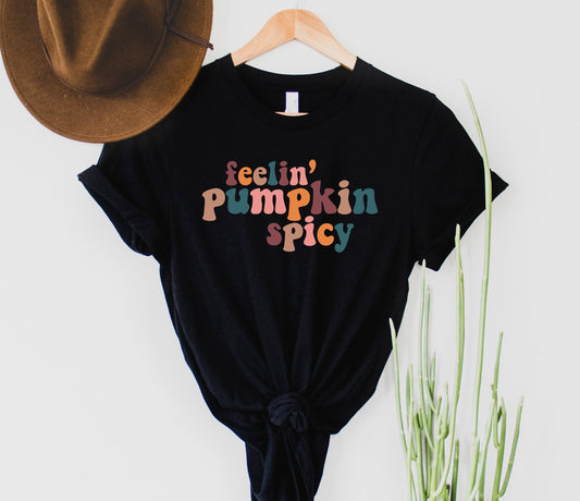 Wholesale Feelin' Pumpkin spicy Graphic Tee - White