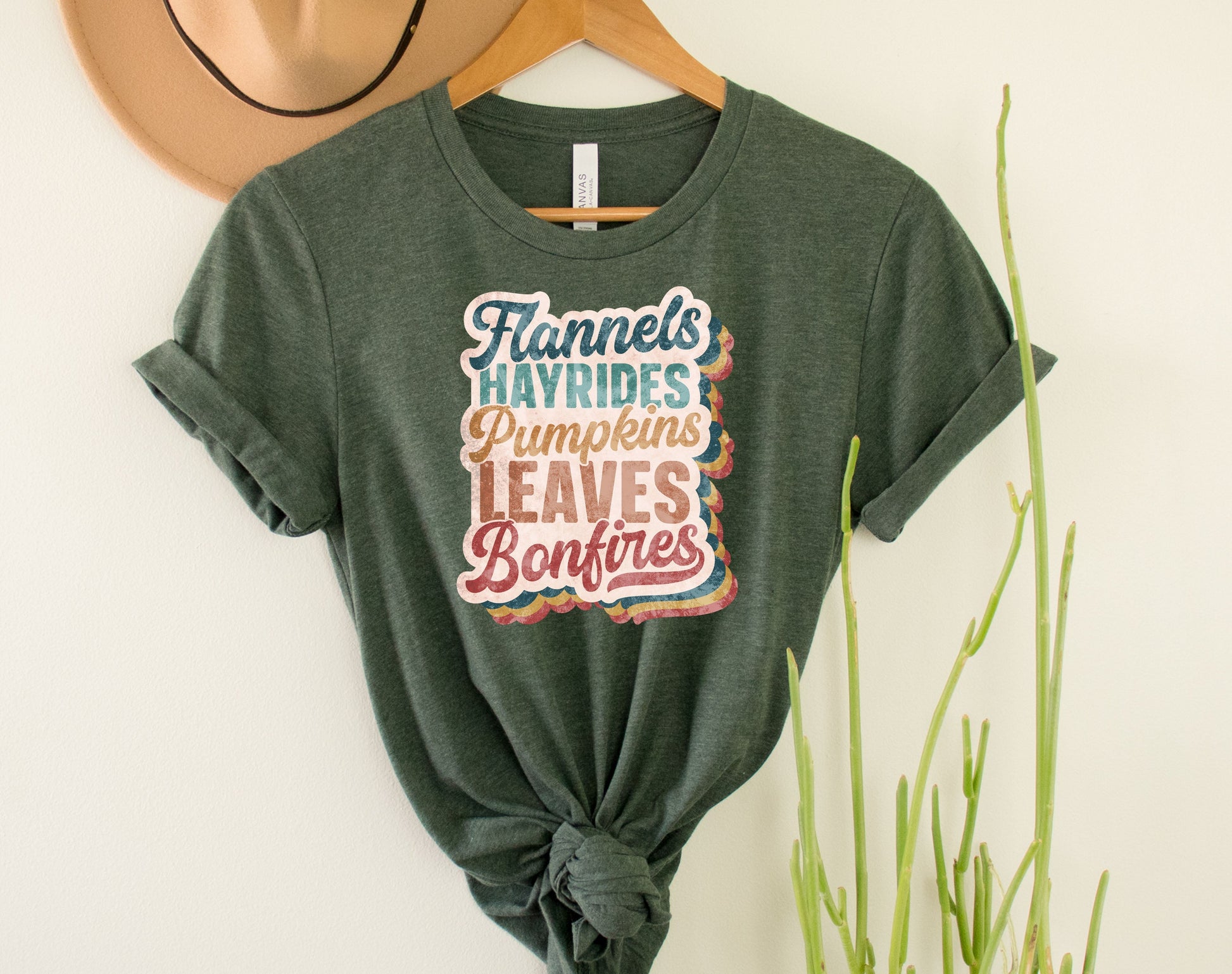 Wholesale Flannels Hayrides and Pumpkins Graphic Tee - Black