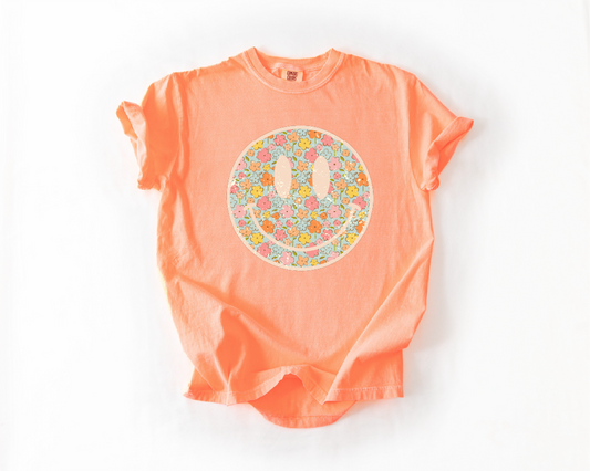 Floral Face Woman Summer Tee