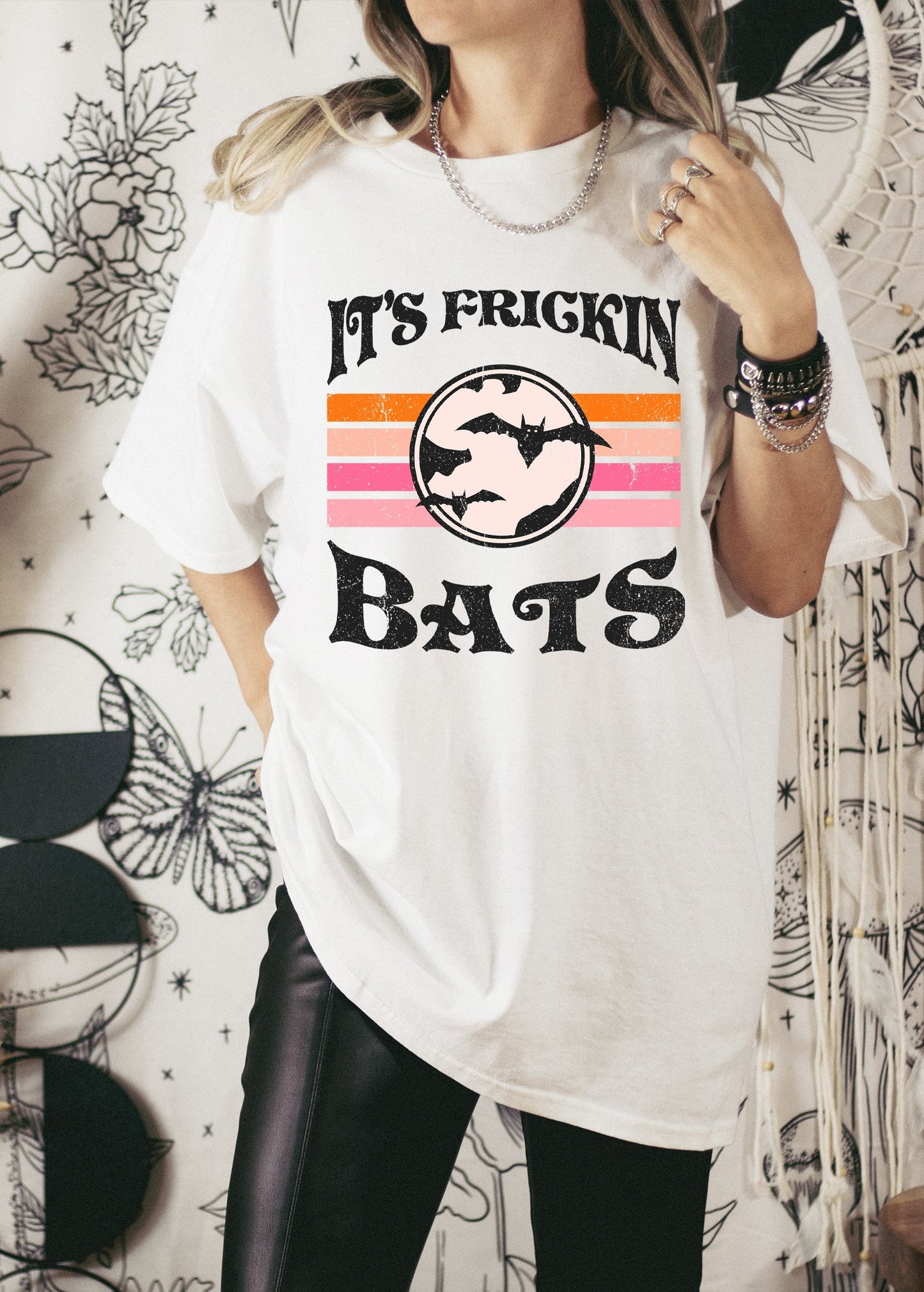 Wholesale Fricken Bats Graphic Tee - Burnt Orange