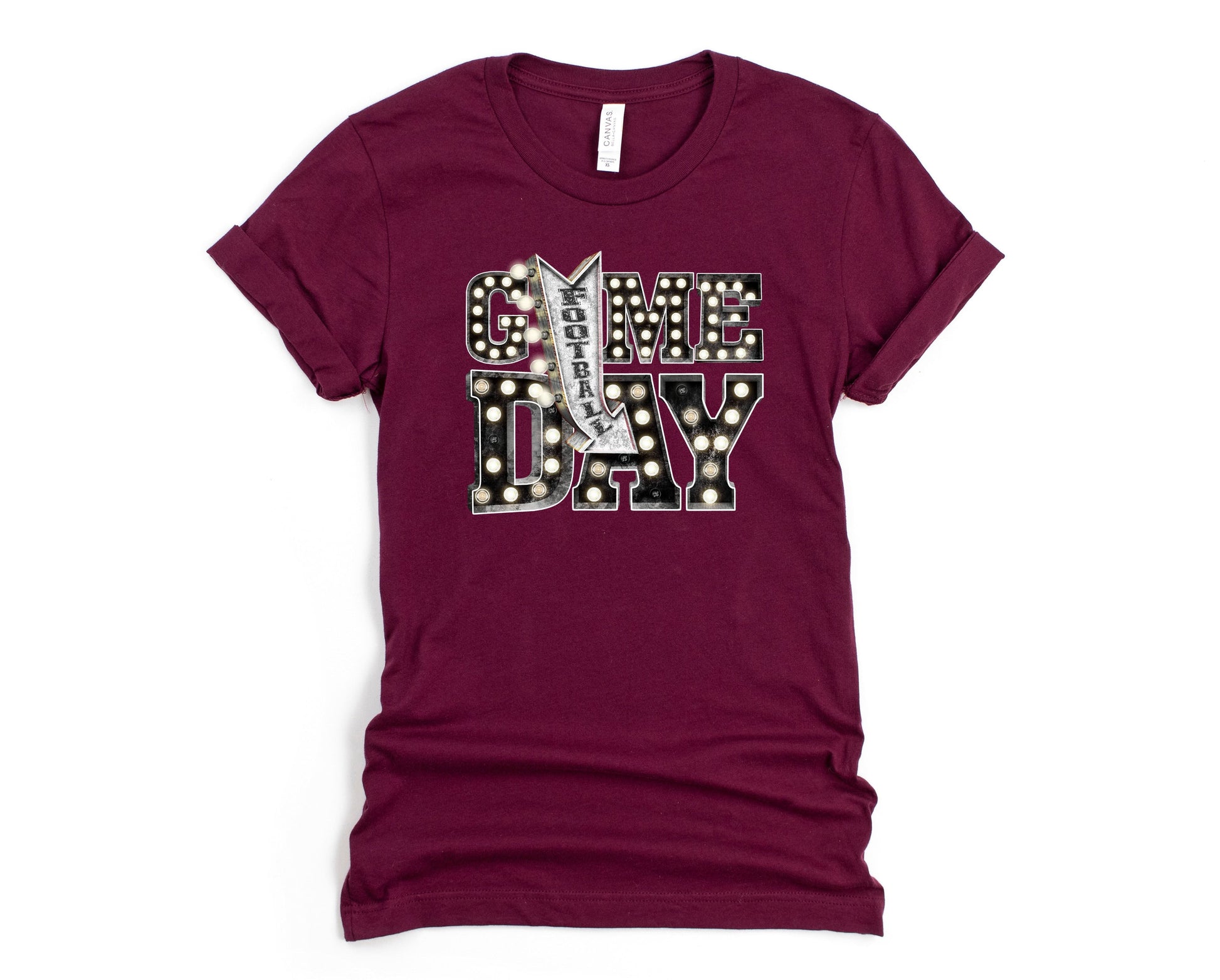 Wholesale Game Day Lights Graphic Tee - Chestnut