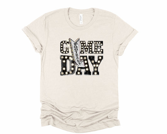 Wholesale Game Day Lights Graphic Tee - Heather Sand