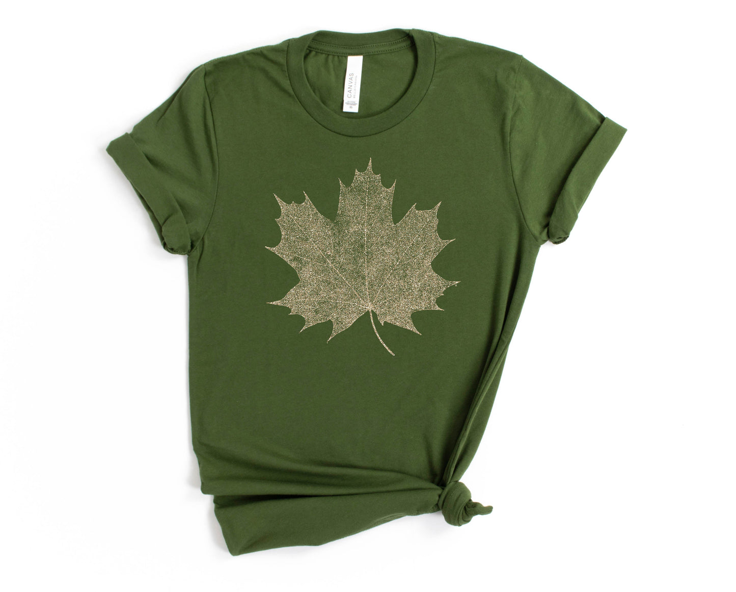 Wholesale Gold maple Graphic Tee - Olive