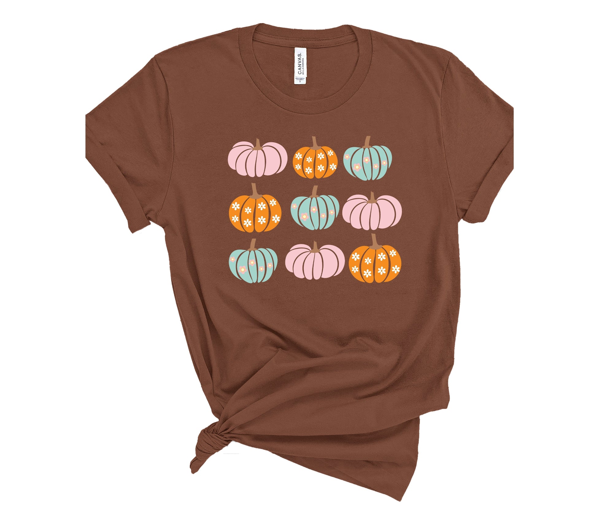 Wholesale Groovy Pumpkins Graphic Tee - Sand