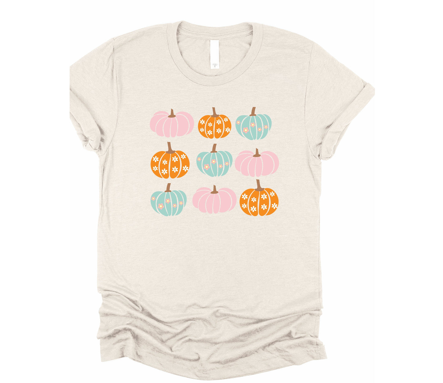 Wholesale Groovy Pumpkins Graphic Tee - Chestnut