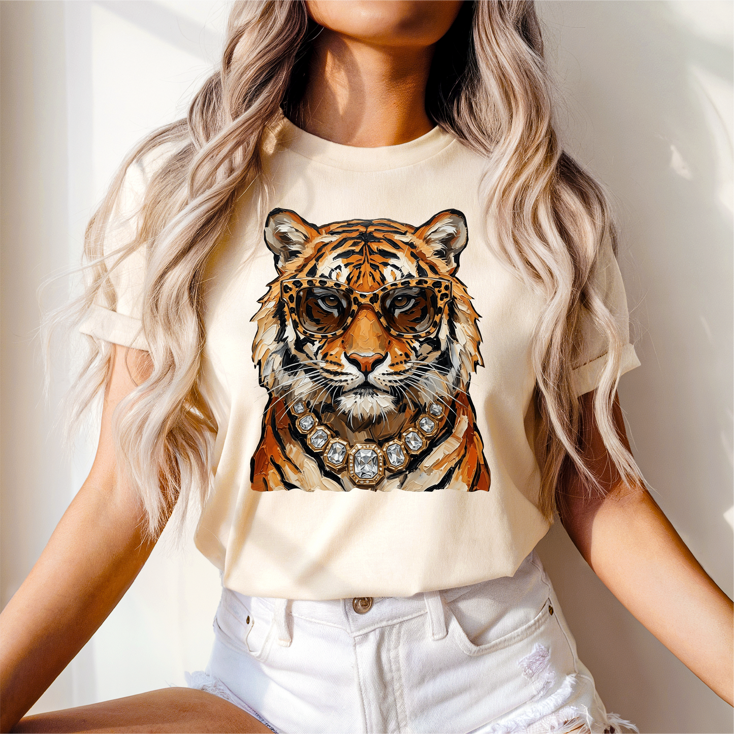 Hand Painted Tiger- Unisex Tank Top/Tee