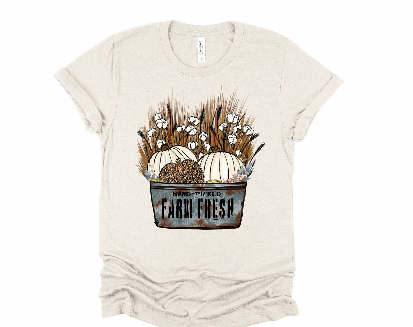 Wholesale Hand Picked Graphic Tee - Heather Sand