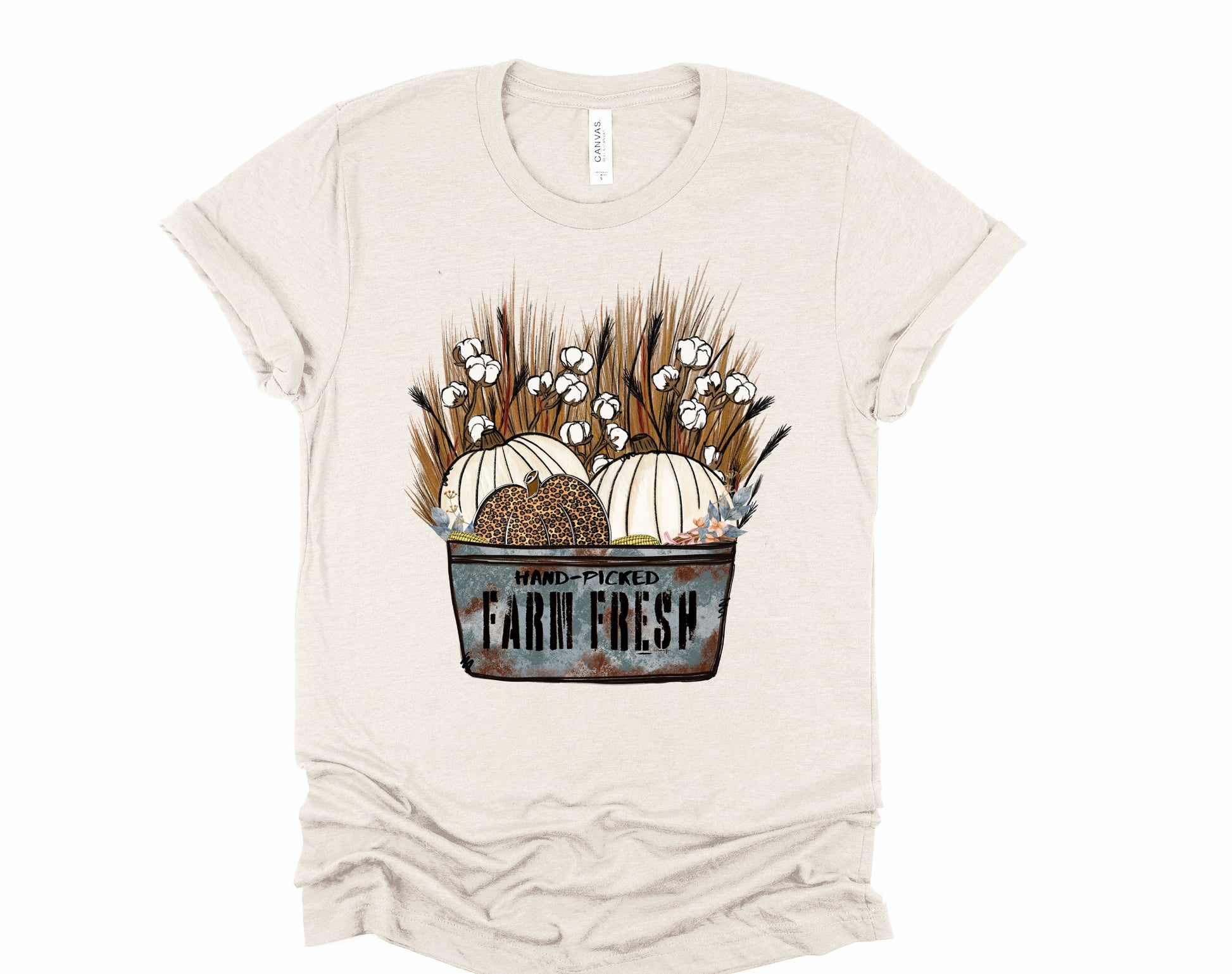 Wholesale Hand Picked Graphic Tee - Heather Sand