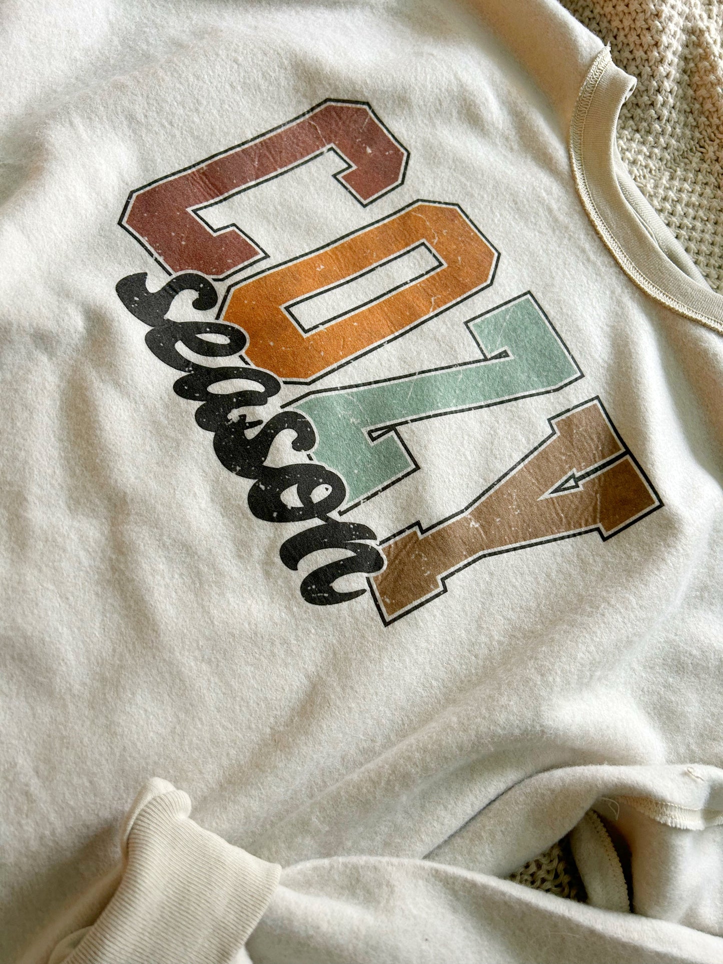 Wholesale Cozy Season INSIDE OUT SWEATSHIRT - Sand Sweatshirt