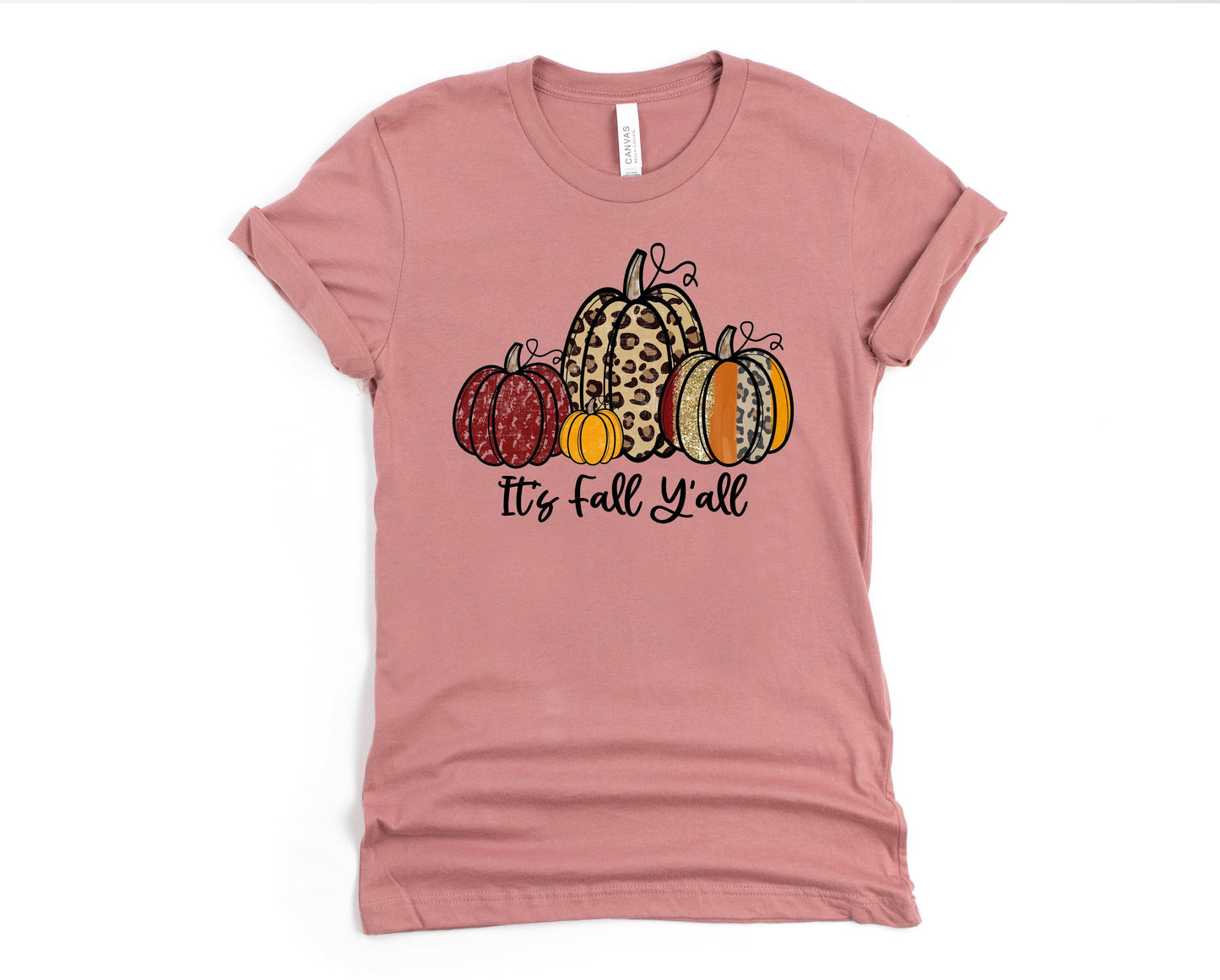 Wholesale It's Fall Y'all Pumpkins Graphic Tee - Olive