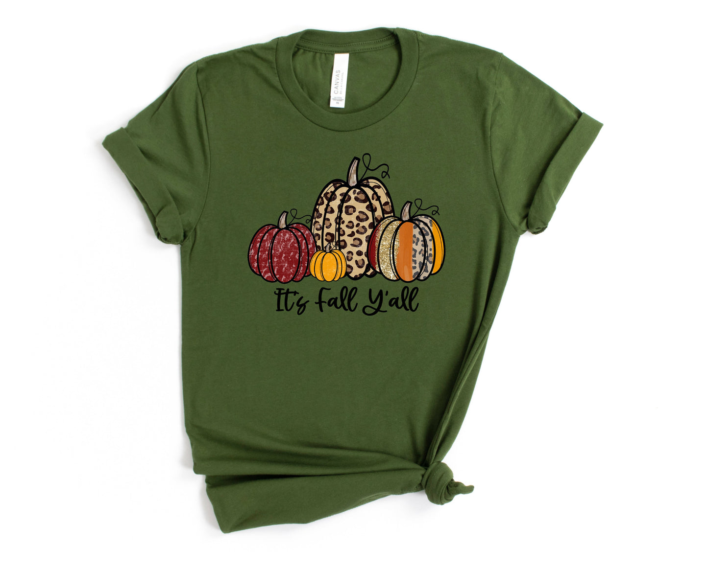 Wholesale It's Fall Y'all Pumpkins Graphic Tee - Heather Sand