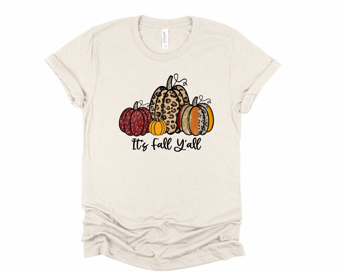 Wholesale It's Fall Y'all Pumpkins Graphic Tee - Chestnut