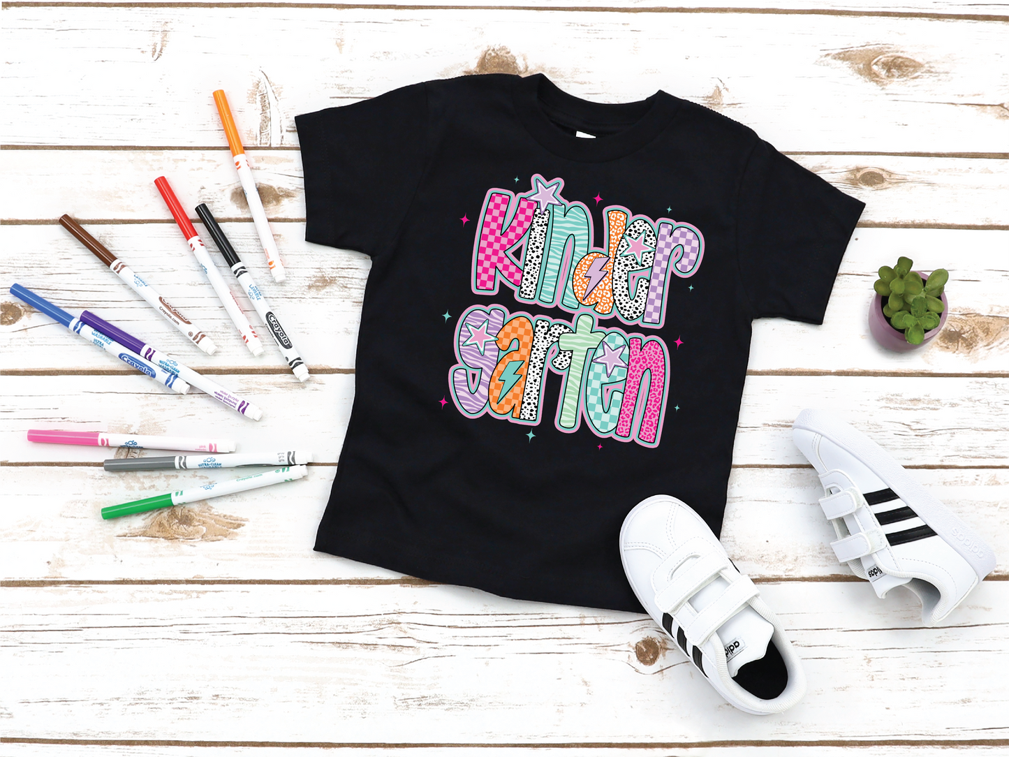 Girls Doodle Kindergarten Back to School Graphic Tee