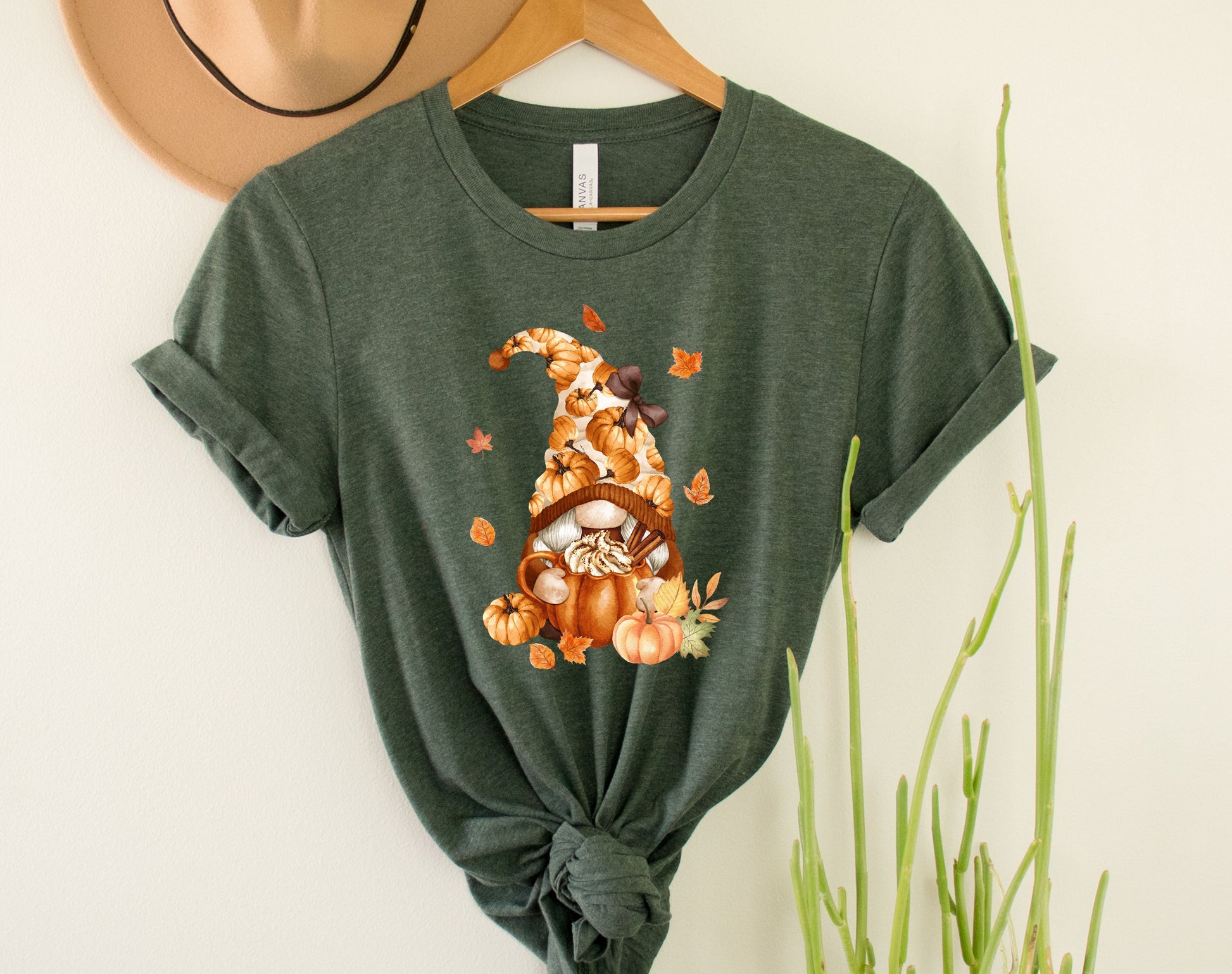 Wholesale Latte Gnome Graphic Tee - Heather Clay