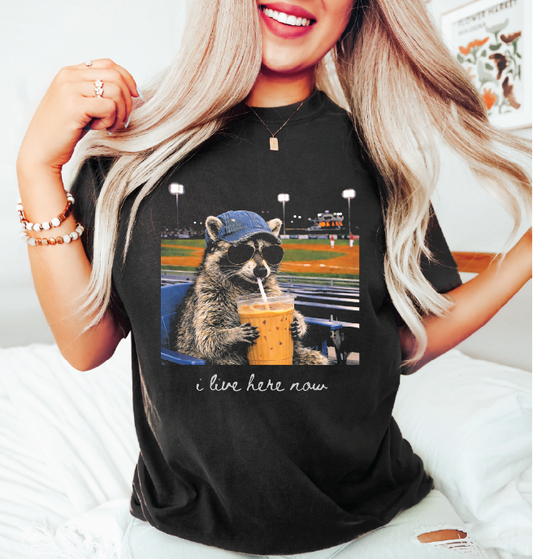 I Live Here Base/Softball - Unisex Graphic Tee