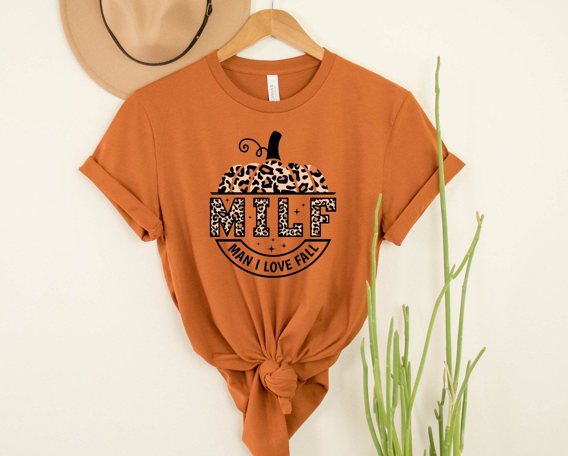 Wholesale Man I Love Fall Graphic Tee - Orange