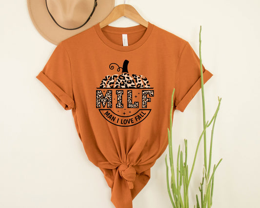 Wholesale Man I Love Fall Graphic Tee - Orange