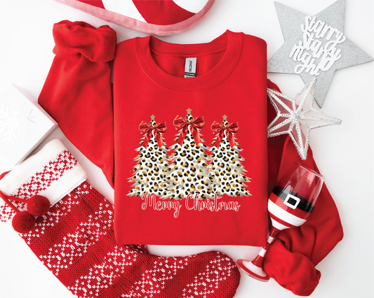 3 Leopard Christmas Trees