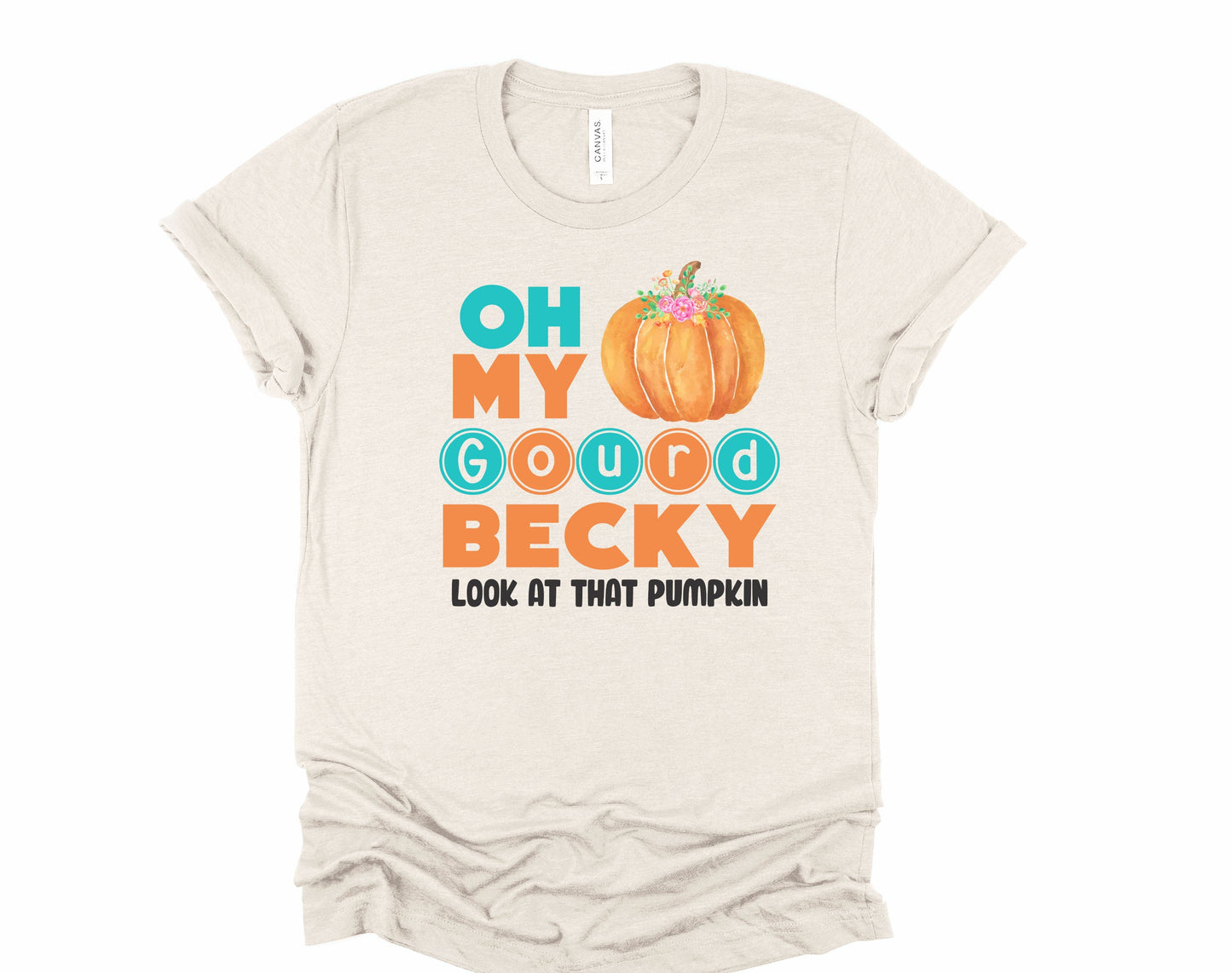 Wholesale Oh My Gourd Becky Graphic Tee - Heather Sand