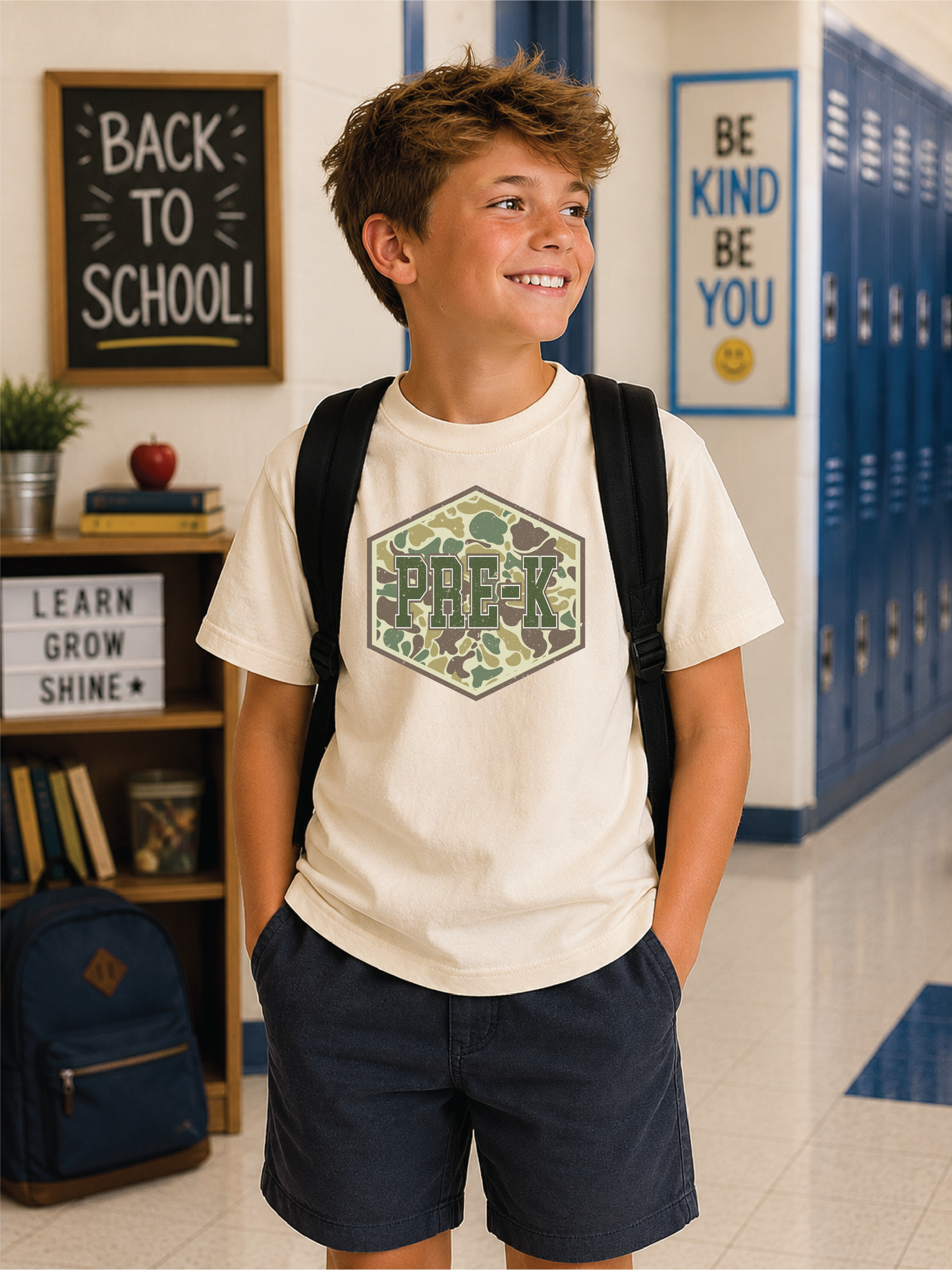 Boys Pre-K Duck Camo Back to School Graphic Tee