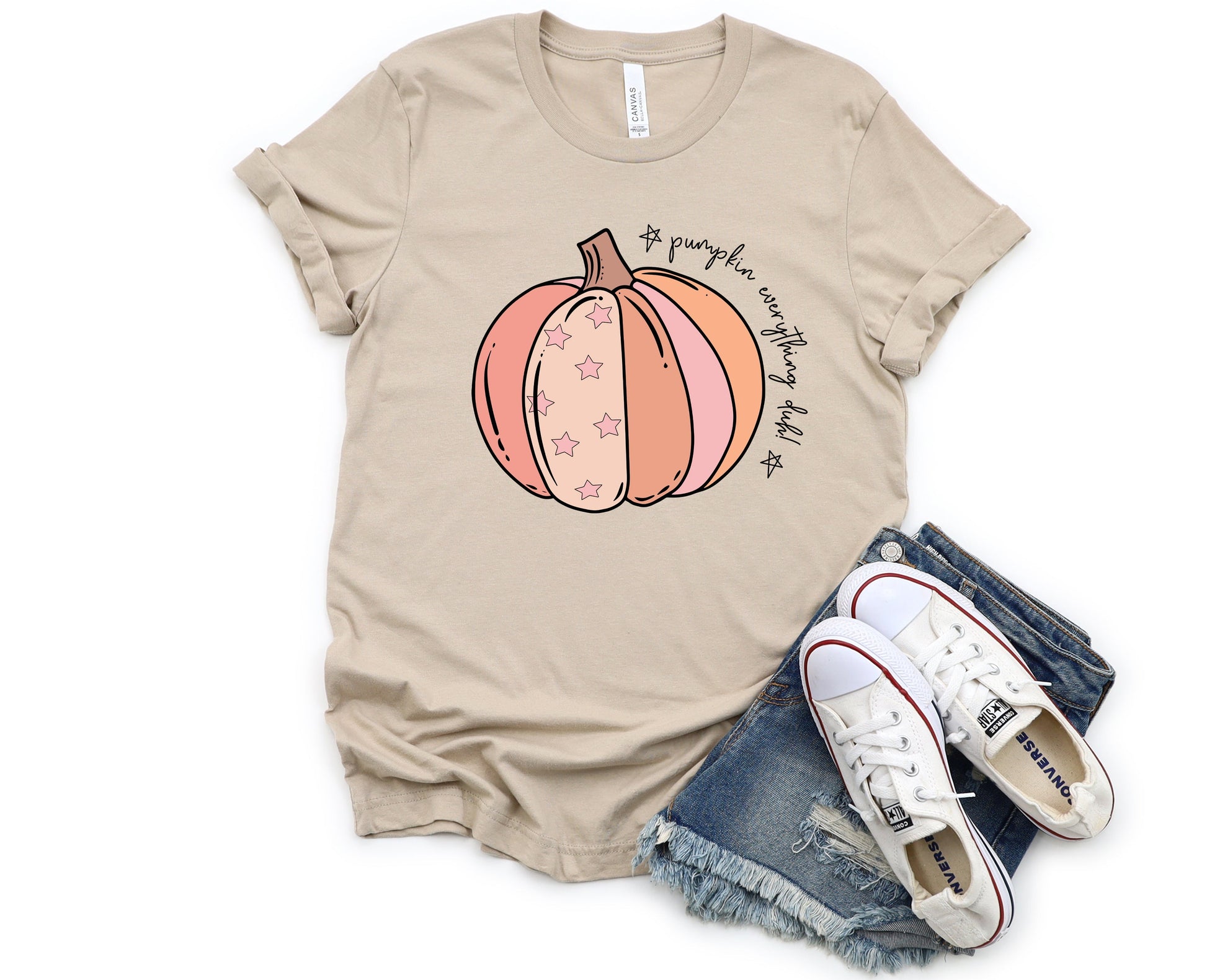 Wholesale Pumpkin Everything Duh Graphic Tee - Chestnut