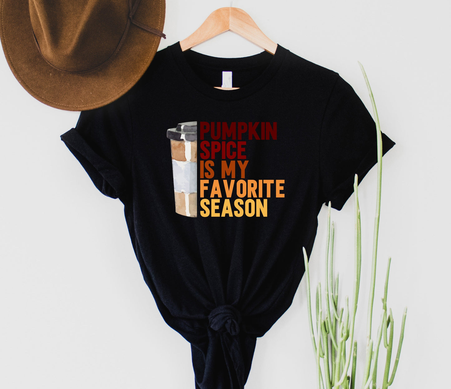 Wholesale Pumpkin Spice Season Graphic Tee - Black
