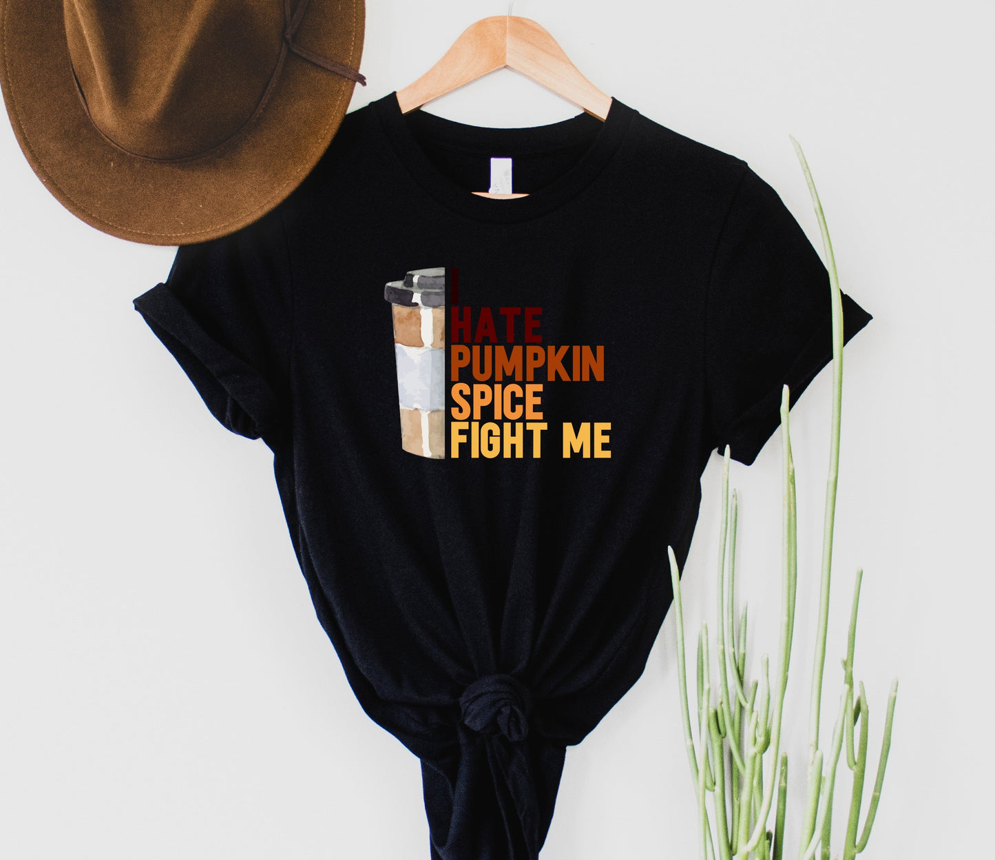 Wholesale I hate Pumpkin Spice Graphic Tee - Orange