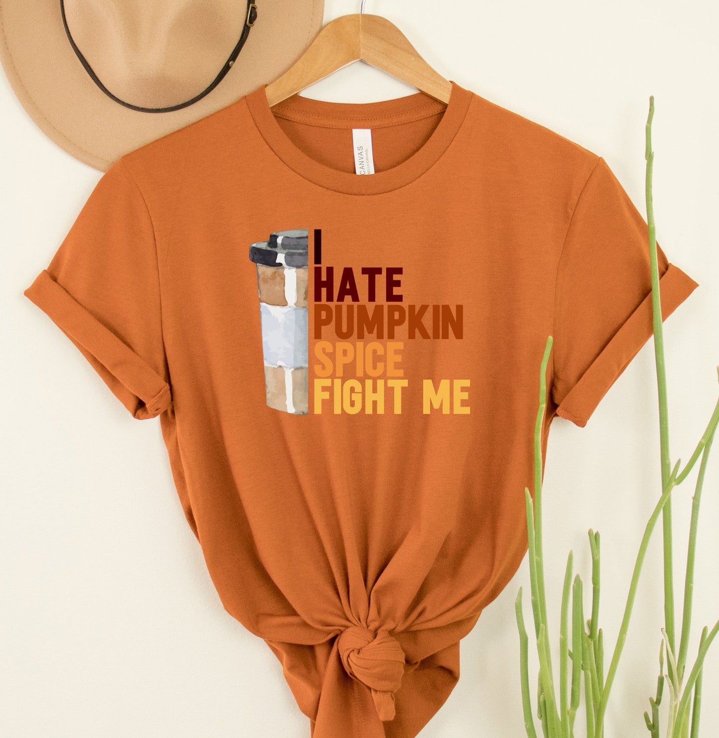 Wholesale I hate Pumpkin Spice Graphic Tee - Black