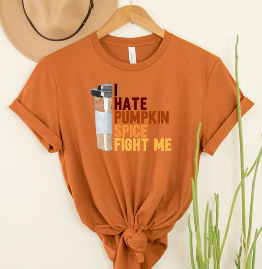Wholesale I hate Pumpkin Spice Graphic Tee - Black
