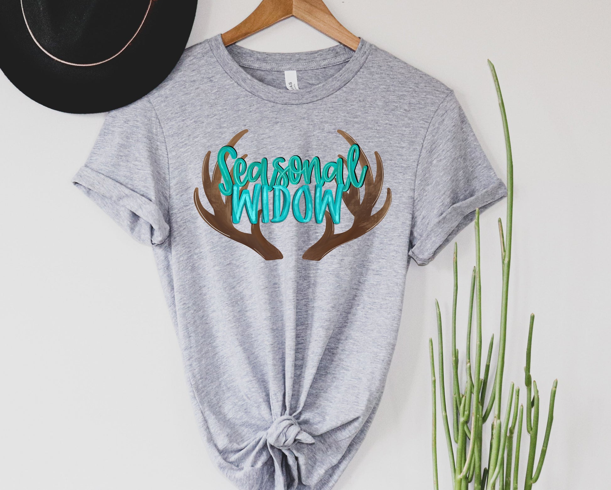 Wholesale Seasonal Widow Graphic Tee - Grey Tee