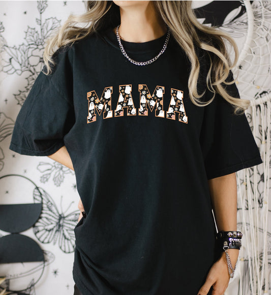 Wholesale Spooky Mama Graphic Tee - White