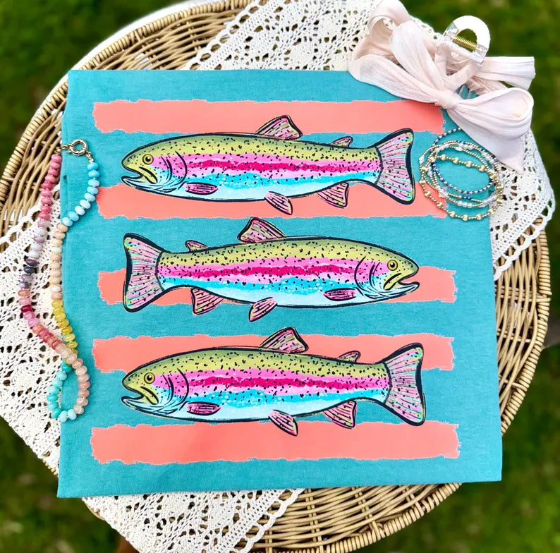 Three Trout Summer Graphic Tee